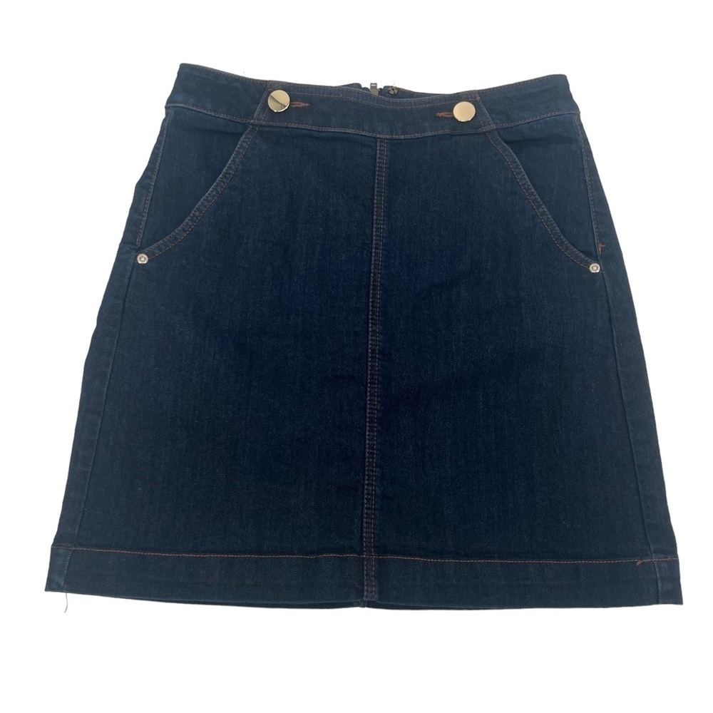 Ann Taylor Loft Denim Jean Mini Skirt Size 0 Petite Women's